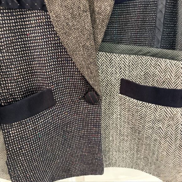 Mary Flanagan Womens Wool Patchwork Single Button Blazer Jacket Multicolor Large - Picture 4 of 7